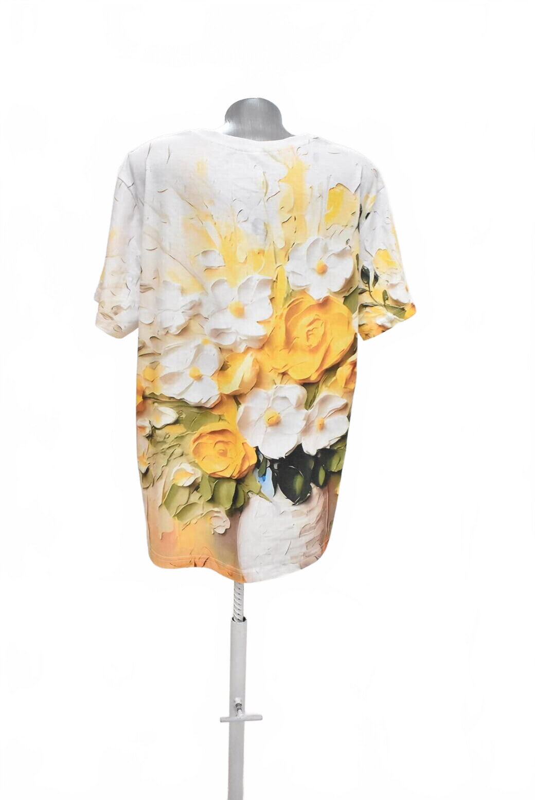 Damen -T-ShirtGenesisohne Aufdruck,farbegeblümt,größe2XL