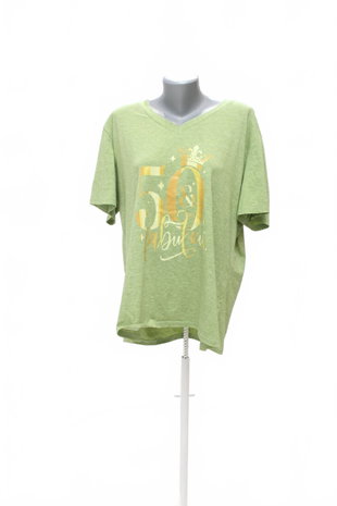 Damen -T-ShirtGenesismit Aufdruck,farbegrün,größe2XL