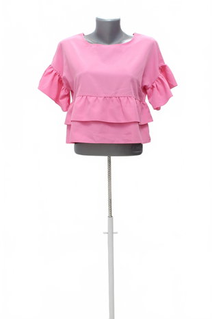 Damen -T-ShirtSheinohne Aufdruck,farberute,größeS