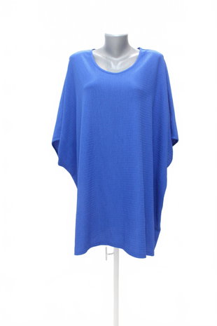 Damen -T-ShirtSheinohne Aufdruck,farbeblau,größe2XL