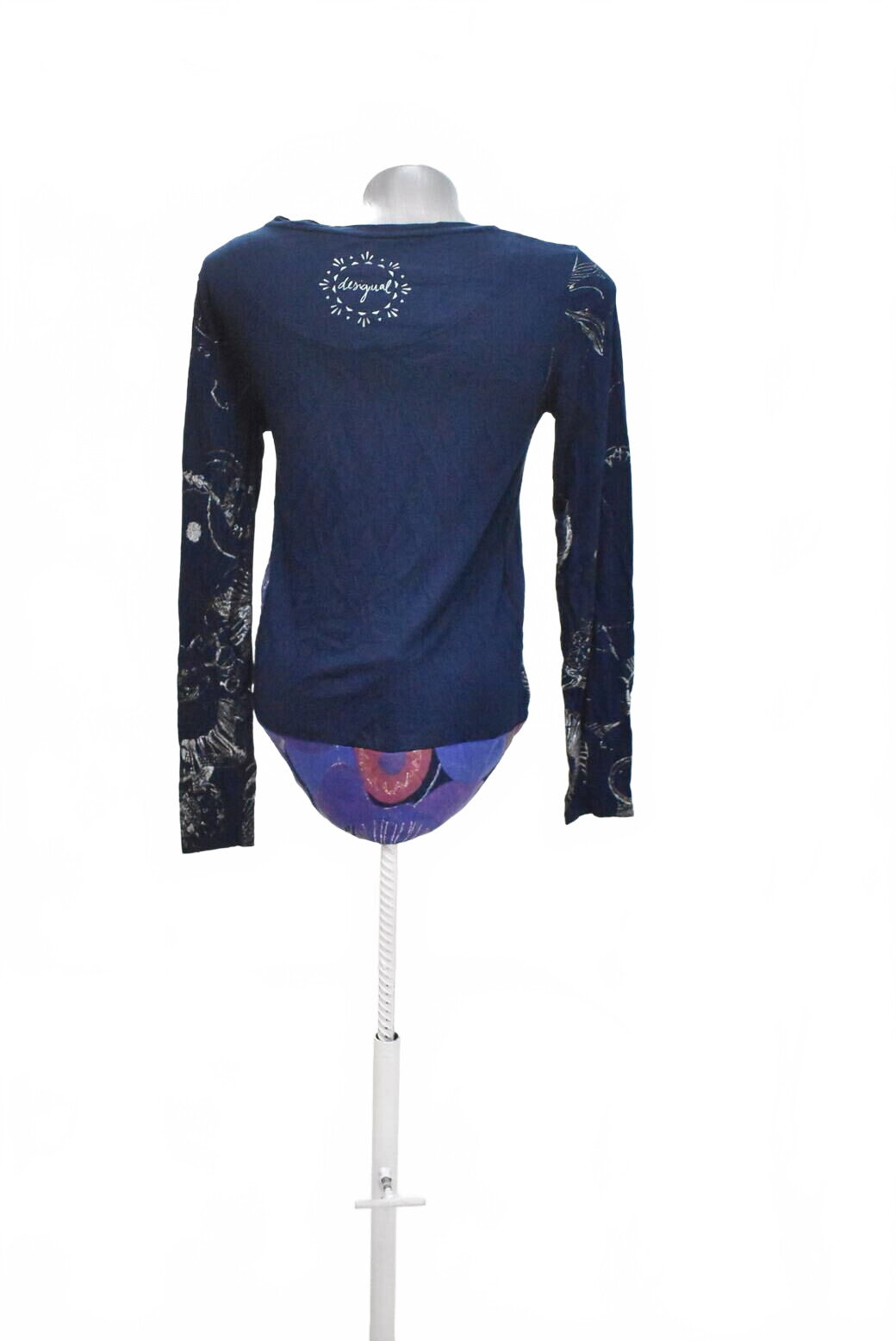 Damen -T-ShirtDesigualohne Aufdruck,farbegemustert,größeXS