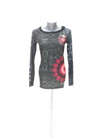 Damen -T-ShirtDesigualohne Aufdruck,farbegemustert,größeXS