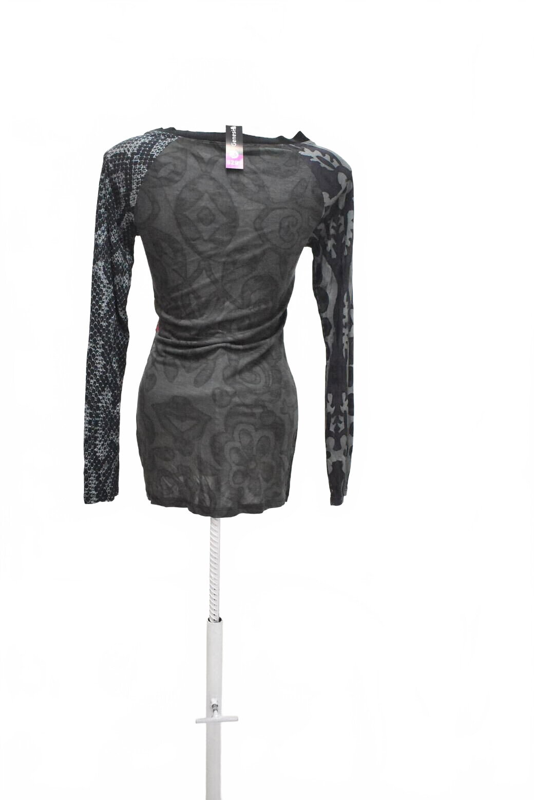 Damen -T-ShirtDesigualohne Aufdruck,farbegemustert,größeXS