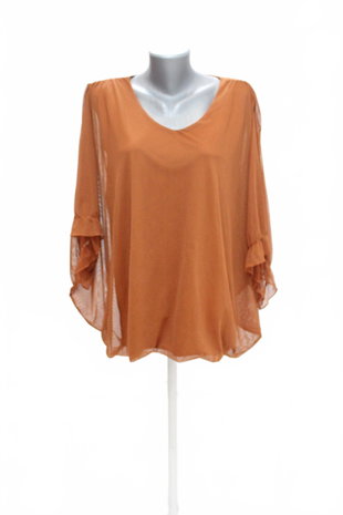 Damen -T-ShirtGenesisohne Aufdruck,farbebraun,größe2XL