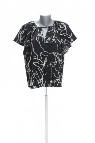 Damen -T-ShirtSheinohne Aufdruck,farbegemustert,größe44