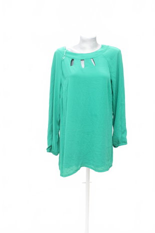 Damen -T-ShirtTaifunohne Aufdruck,farbegrün,größe3XL