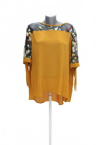Damen -T-ShirtSheinohne Aufdruck,farbemehrfarbig,größe5XL