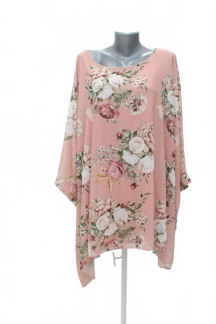 Damen -T-ShirtGenesisohne Aufdruck,farbegeblümt,größeXL
