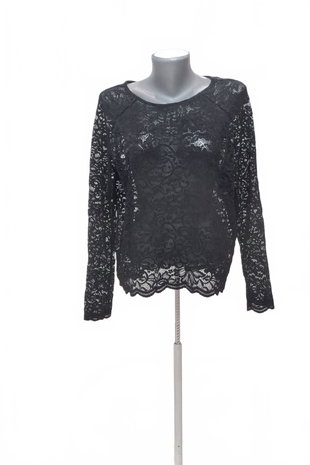 Damen -T-ShirtVero Modaohne Aufdruck,farbeschwarz,größeXL