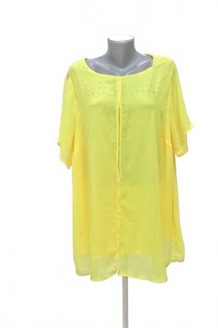 Damen -T-ShirtJaninaohne Aufdruck,farbegelb,größe50