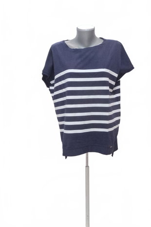 Damen -T-ShirtGenesisohne Aufdruck,farbegestreift,größeL