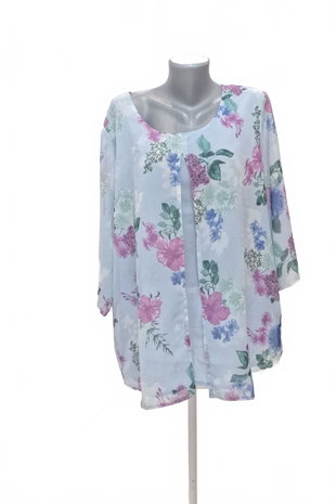 Damen -T-ShirtGenesisohne Aufdruck,farbegeblümt,größe50