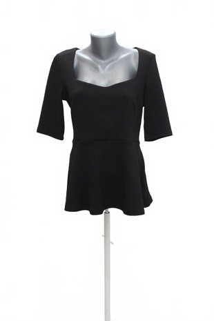 Damen -T-ShirtH&Mohne Aufdruck,farbeschwarz,größeL