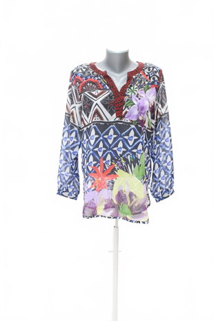 Damen -T-ShirtDesigualohne Aufdruck,farbegemustert,größeL