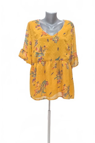 Damen -T-ShirtBlancheporteohne Aufdruck,farbegemustert,größe46