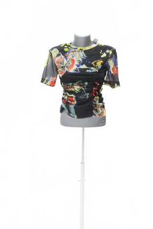 Damen -T-ShirtDesigualohne Aufdruck,farbegemustert,größeS
