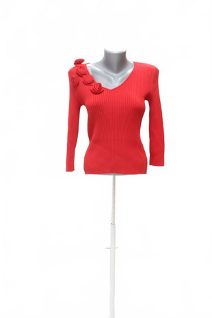 Damen -T-ShirtApartohne Aufdruck,farberot,größe38