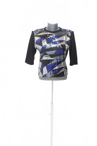Damen -T-ShirtDesigualohne Aufdruck,farbegemustert,größeL