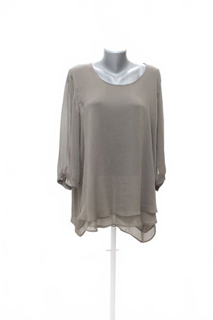 Damen -T-ShirtSamoonohne Aufdruck,farbebraun,größe2XL