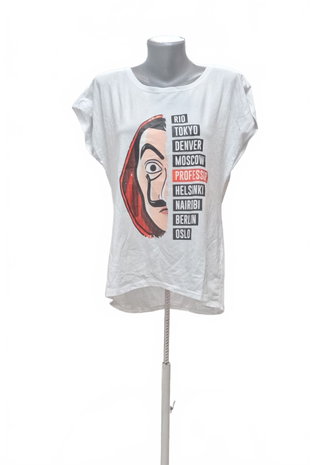 Damen -T-ShirtGenesismit Aufdruck,farbeweiss,größeXL