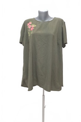 Damen -T-ShirtJaninaohne Aufdruck,farbekhaki,größe50