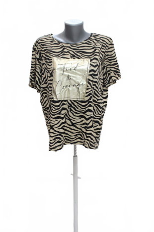 Damen -T-ShirtMohitomit Aufdruck,farbeanimal-print,größeXL