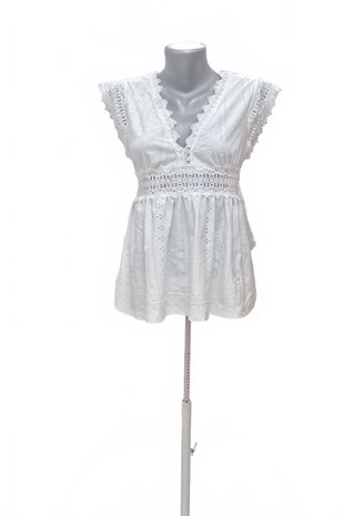 Damen -T-ShirtSheinohne Aufdruck,farbeweiss,größeM