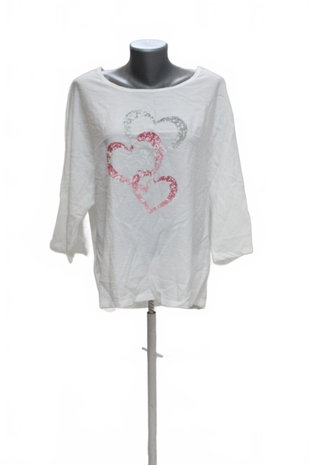Damen -T-ShirtGenesismit Aufdruck,farbeweiss,größeXL