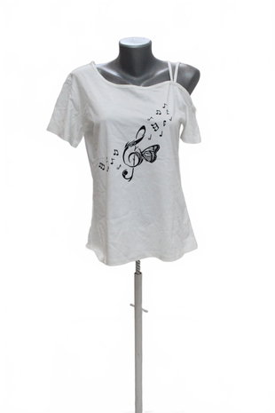 Damen -T-ShirtGenesismit Aufdruck,farbeweiss,größeS