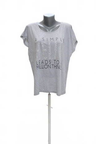 Damen -T-ShirtS.olivermit Aufdruck,farbegrau,größe40