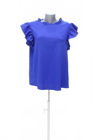 Damen -T-ShirtSheinohne Aufdruck,farbeblau,größeXL