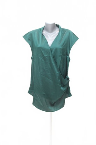 Damen -T-ShirtSheinohne Aufdruck,farbegrün,größe2XL