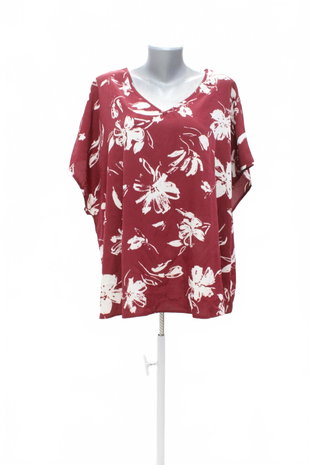 Damen -T-ShirtSheinohne Aufdruck,farbegemustert,größe4XL