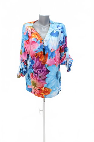 Damen -T-ShirtGenesisohne Aufdruck,farbegeblümt,größeL