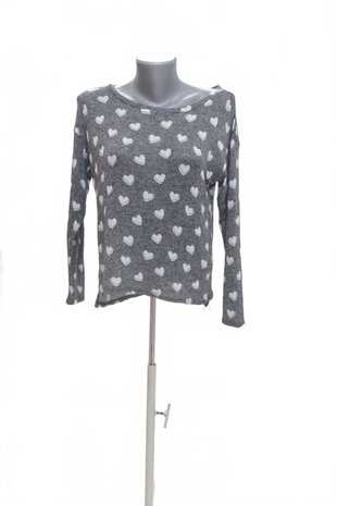 Damen -T-ShirtDividedohne Aufdruck,farbegemustert,größeXS