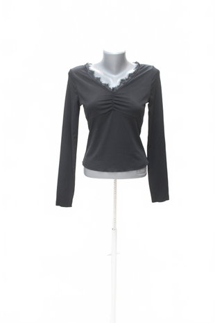 Damen -T-ShirtSheinohne Aufdruck,farbeschwarz,größe38