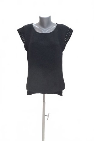 Damen -T-ShirtForever 21ohne Aufdruck,farbeschwarz,größeS