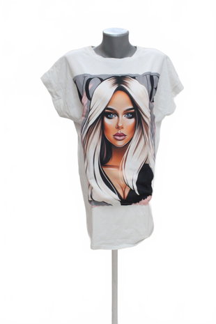 Damen -T-ShirtGenesisohne Aufdruck,farbeweiss,größeL