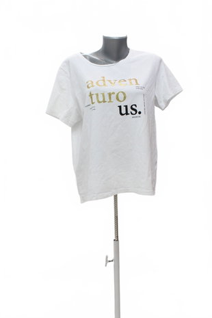 Damen -T-ShirtGenesismit Aufdruck,farbeweiss,größe40