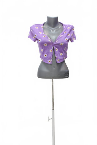 Damen -T-ShirtSheinohne Aufdruck,farbegeblümt,größe38