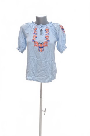 Damen -T-ShirtGatemit Aufdruck,farbeblau,größeXS