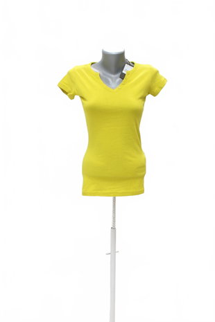 Damen -T-ShirtTatuumohne Aufdruck,farbegelb,größe34