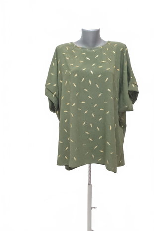 Damen -T-ShirtGenesisohne Aufdruck,farbekhaki,größe2XL
