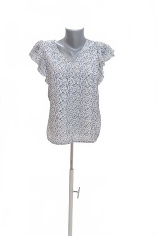 Damen -T-ShirtCroppohne Aufdruck,farbegeblümt,größeXS