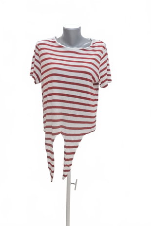 Damen -T-ShirtF&Fohne Aufdruck,farbegestreift,größe44