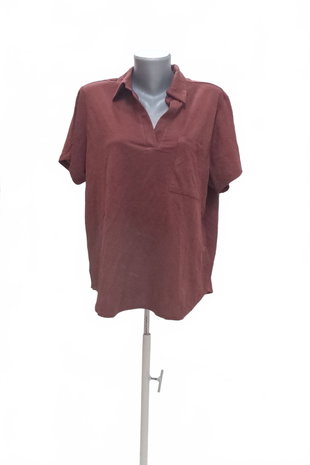 Damen -T-ShirtPage Oneohne Aufdruck,farbebraun,größeL