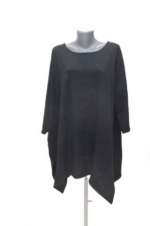 Damen -T-ShirtJaninaohne Aufdruck,farbeschwarz,größe52