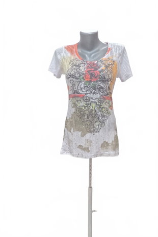 Damen -T-ShirtGenesisohne Aufdruck,farbegemustert,größe38