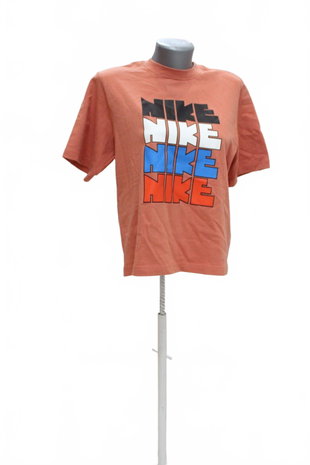 Damen -T-ShirtNikemit Aufdruck,farbeorange,größeXS