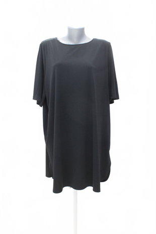 Damen -T-ShirtLindexohne Aufdruck,farbeschwarz,größe2XL